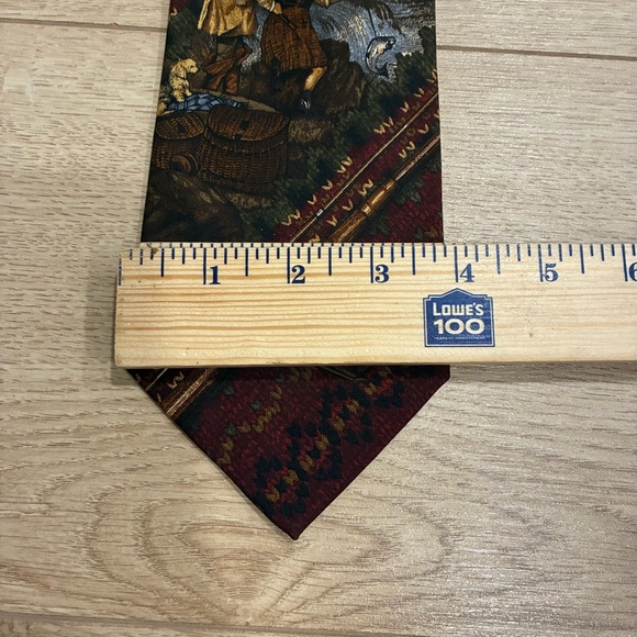 Vintage Polo Ralph Lauren Fly Fishing Spear Sportsman Handmade Silk Tie - Picture 4 of 4